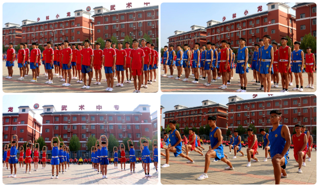 河南少林小龙武校武教全托部：阶段性散打教学工作成果展示顺利举行