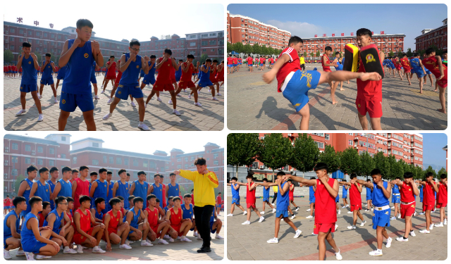 河南少林小龙武校武教全托部：阶段性散打教学工作成果展示顺利举行